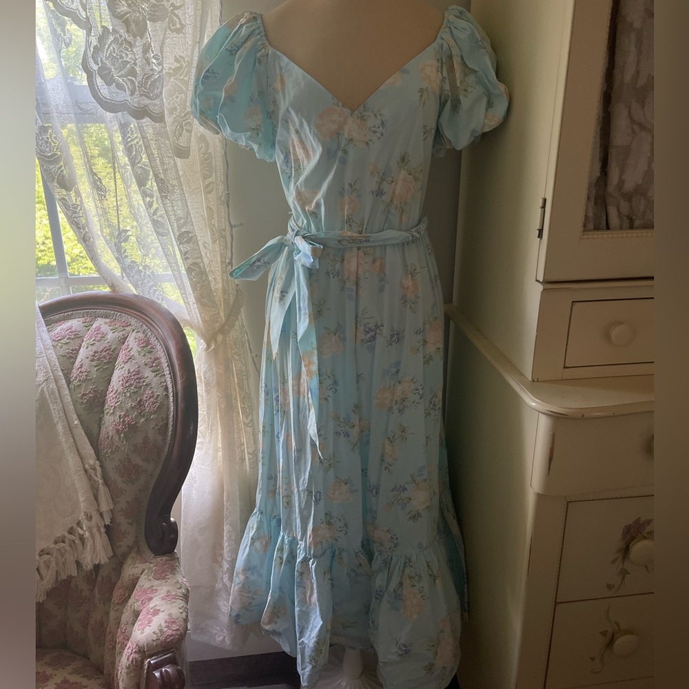 LoveShackFancy dress 🩵💛 NWT